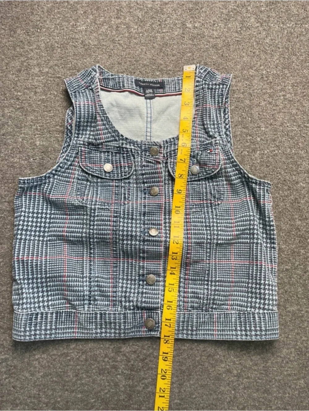Tommy Hilfiger Girls Large Denim Vintage 90s Preppy Matching Co-ord Set Y2K